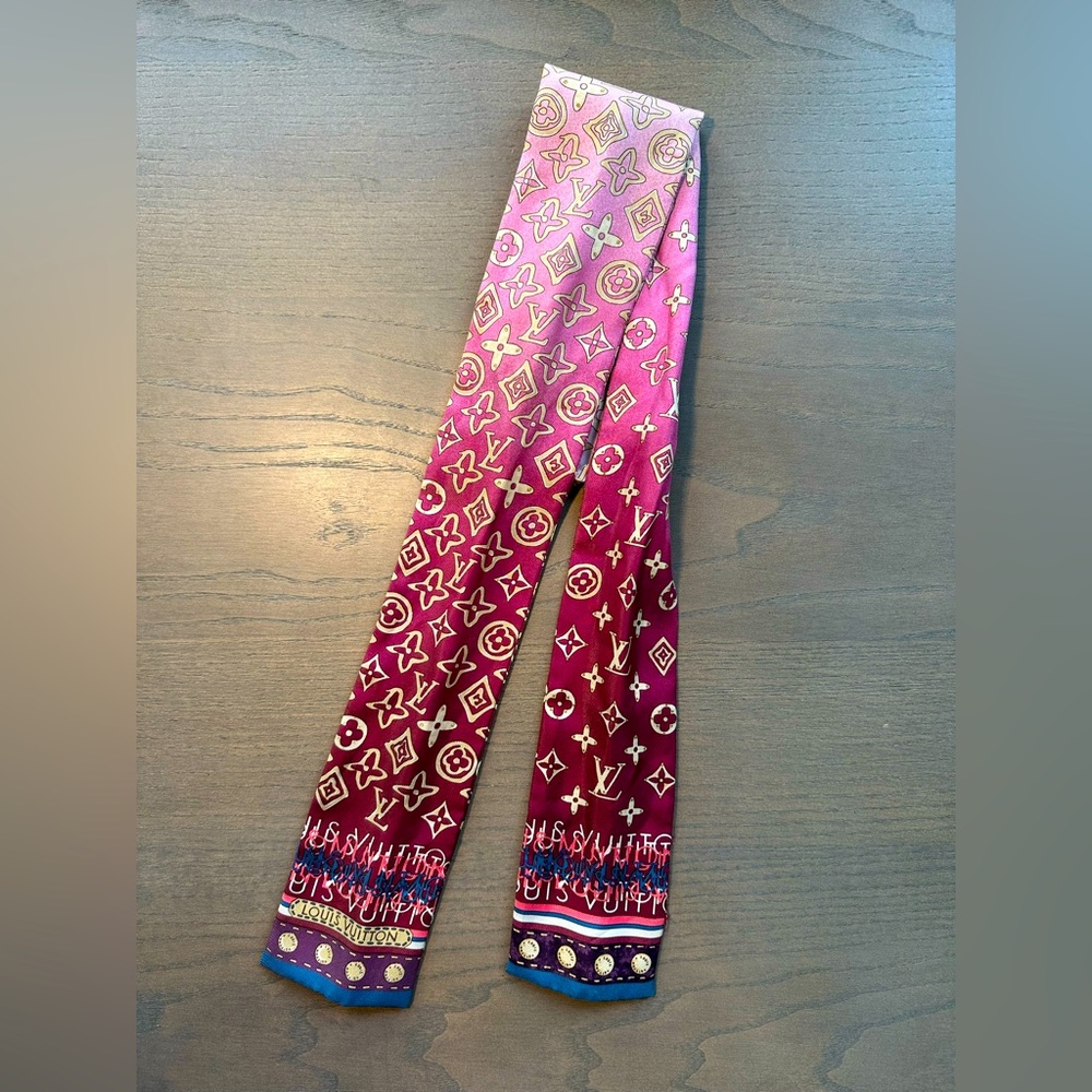 Louis Vuitton silk twill bandeau